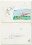 SZKICE DWUSTRONNE by Franciszek Starowieyski, akwarela, ołówek, papier, sold Jun 2019