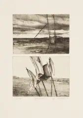 Jan Szmatloch, Pejzaże, 1981, akwaforta, akwatinta, papier