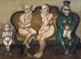 Jan Lebensztejn, SALLE D’ATTENTE II (POCZEKALNIA II), 1989, olej, płótno