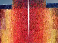 Ryszard Lis, BIAŁOWIEŻA II, 1983, olej, płótno