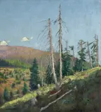 W GÓRACH by Michał Gorstkin-Wywiórski, olej, płótno, offered Jun 2019