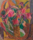 Eugeniusz Eibisch, KWIATY (HIPEASTRUM), ok. 1970, olej, płótno