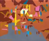 MIEDZIANE OSIEDLE by Zdzisław Otello Horodecki, 2015, akryl, miedź akrylowa, płótno, offered May 2019