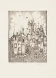 Leszek Rózga, TĘSKNOTY, 1962, akwaforta, papier