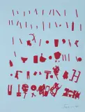 BEZ TYTUŁU by Jan Tarasin, 1990, serigrafia jednobarwna, papier, sold May 2019