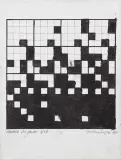 CHANCE IN GAME 4 x 4 by Ryszard Winiarski, 1999, akryl, ołówek, płótno, offered May 2019