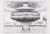 ENIWETOK MUD PIES by Jacek Yerka, 2018, ołówek, karton, sold May 2019