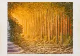 ZŁOTA ALEJA – MIEJSCE POCZĄTKU by Jacek Yerka, kredki, ołówek, karton, sold May 2019