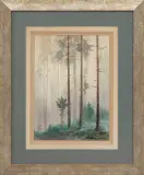 Maciej Nehring, LAS. SŁONECZNE ŚWIATŁO WŚRÓD DRZEW, akwarela, papier