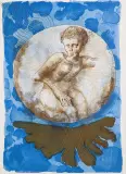AKT W TONDZIE by Jan Lebensztejn, litografia barwna, karton, sold Mar 2019