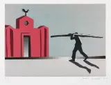 NIOSĄCY ŚCIĘTE DRZEWO by Jarosław Modzelewski, 2007, druk pigmentowy, papier, sold Mar 2019