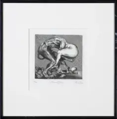 Krzysztof Witold Skórczewski, Gimnastyka, 1982, miedzioryt, papier