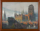 Theodor Urtnowski, Stare Miasto w Gdańsku, litografia barwna, papier