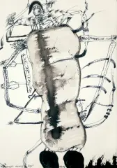 Tadeusz Brzozowski, RENEGAT CHARCZY TĘGO, 1981, tusz pióro, pędzel, lawowanie, papier