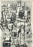 Eugeniusz Markowski, DWIE POSTACI, po 1990, tusz, pędzel, papier