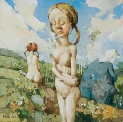 OBRAZ 1120 (WIOSNA) by Jerzy Duda-Gracz, 1987, olej, płyta, sold Mar 2019