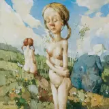 Jerzy Duda-Gracz, OBRAZ 1120 (WIOSNA), 1987, olej, płyta