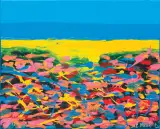 MAKI W ŁEBIE by Edward Dwurnik, 2017, akryl, płótno, sold Mar 2019