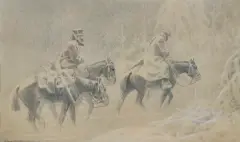 Józef Ryszkiewicz, LEGIONIŚCI W POCHODZIE, 1914-1918, ołówek, papier