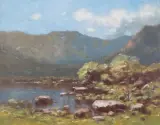 Władysław Aleksander Malecki, PEJZAŻ ALPEJSKI Z JEZIOREM