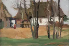 Witold Wojtkiewicz, POCHMURNY DZIEŃ, 1903, olej, tektura