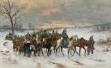 Ludwik Gędłek, ROK 1812. POWRÓT WIELKIEJ ARMII SPOD MOSKWY, olej, płótno