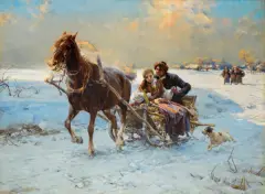 Alfred Wierusz-Kowalski, SANNA, olej, płótno (dublaż)