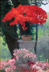 Edward Okuń, Villa Borghese. Giardino del Lago, 1913, olej, płótno