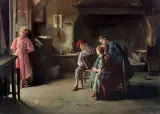 Enrico Crespi, DOMOWY KONCERT, 1899, olej, płótno