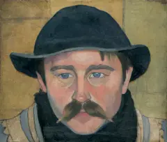 Stanisław Ignacy Witkiewicz, PORTRET GÓRALA WOJCIECHA BISKUPA WALKA, 1910-19, olej na bawełnie zdublowanej na płótno