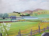Rafał Malczewski, PEJZAŻ WIOSENNY (SPRINGTIME), 1949, olej, tektura