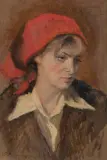 Kazimierz Paprocki, Portret Ani, ok. 1950, olej, płótno