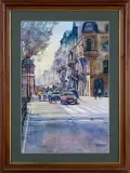 Jerzy Boberski, KRAKÓW. SZPITALNA, akwarela, papier