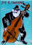 BASISTA by Edward Dwurnik, 2017, akryl, płótno, sold Jan 2019