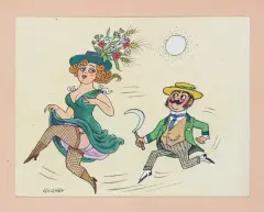 Zbigniew Lengren, POGOŃ, tusz pióro, akwarela, papier