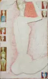 Adam Niemczyc, MODELKA, 1965, relief, technika własna