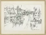 Kazimierz Szemioth, TEMAT GÓRALSKI, 1967, tusz pióro, papier kremowy