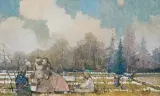 Jerzy Duda-Gracz, OBRAZ 1975 (WIEŚ BUK – MOJE PARANOJE), 1996, olej, płyta pilśniowa