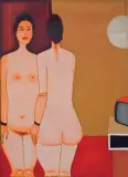 AKT by Jerzy Nowosielski, 1975, olej, płótno, sold Dec 2018