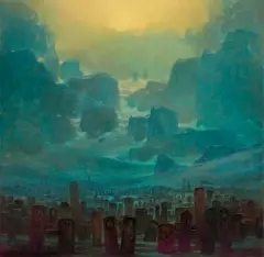 Zdzisław Beksiński, OZ, 1984, olej, płyta