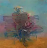 WT by Zdzisław Beksiński, 1989, olej, płyta pilśniowa, sold Dec 2018