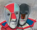 Stasys Eidrigevičius, WE DWOJE, 1997, pastel, papier
