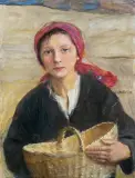 Teodor Axentowicz, HUCUŁKA Z KOSZEM