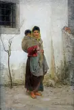 Antoni Kozakiewicz, CYGANKA Z DZIECKIEM, ok. 1889, olej, deska