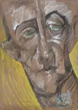 PORTRET KOBIETY, 3 maja 1928 by Stanisław Ignacy Witkiewicz, pastel, papier brązowy naklejony na tekturę, sold Dec 2018