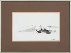 Andrzej Domżalski, AKT, 1969, tusz pióro, pędzel, papier