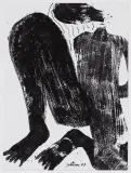 Jolanta Johnsson, Z CYKLU BABY, 2003, monotypia, akryl, tusz pióro, papier