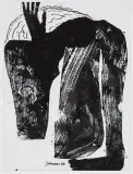 Jolanta Johnsson, Z CYKLU BABY (2), 2003, monotypia, akryl, tusz pióro, papier