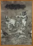 NAPOLEON WYPĘDZA CHYŻEGO by Jan Lebensztejn, 1974, litografia barwna, papier, sold Nov 2018