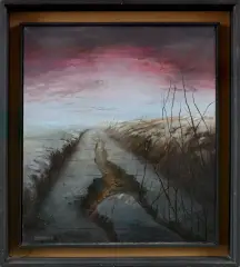 Jerzy Tadeusz Mróz, Kompozycja, 1985, olej, płótno